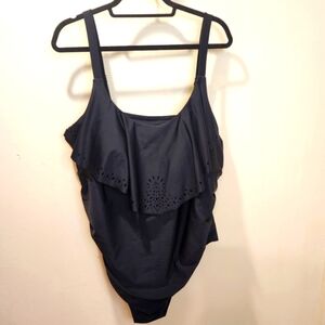 AVA & VIV Women's One piece black slimmer plus size 26W